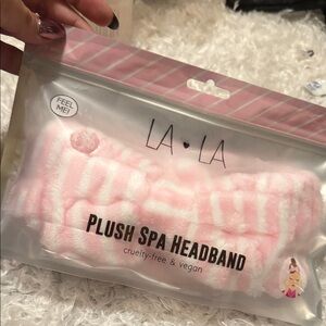 5/$25 LA LA Pink Plush Spa Headband 🆕